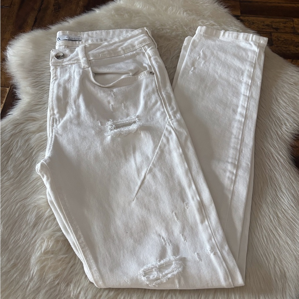 Zara Women's White Skinny Jeans